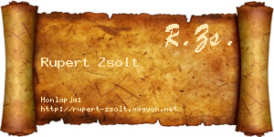 Rupert Zsolt névjegykártya